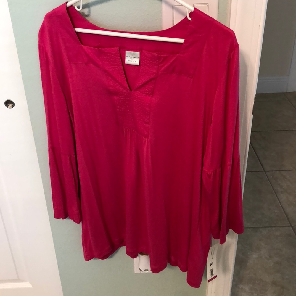 Cotton blend tunic top with